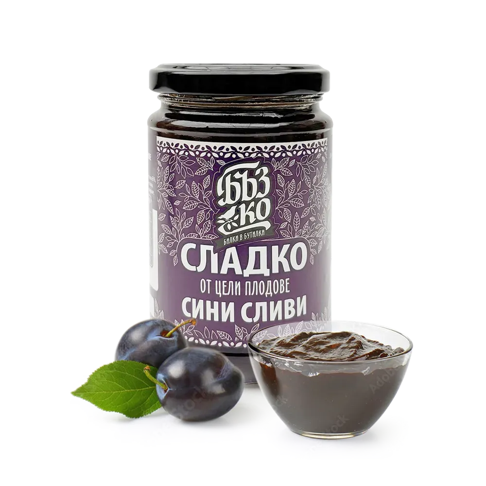 Сладко от цели сини сливи, 380 г