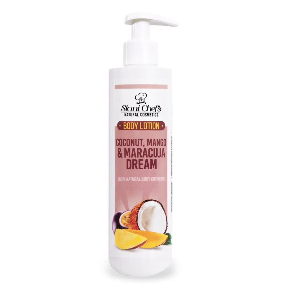 Coconut body lotion, mango and passion fruit, 250 ml