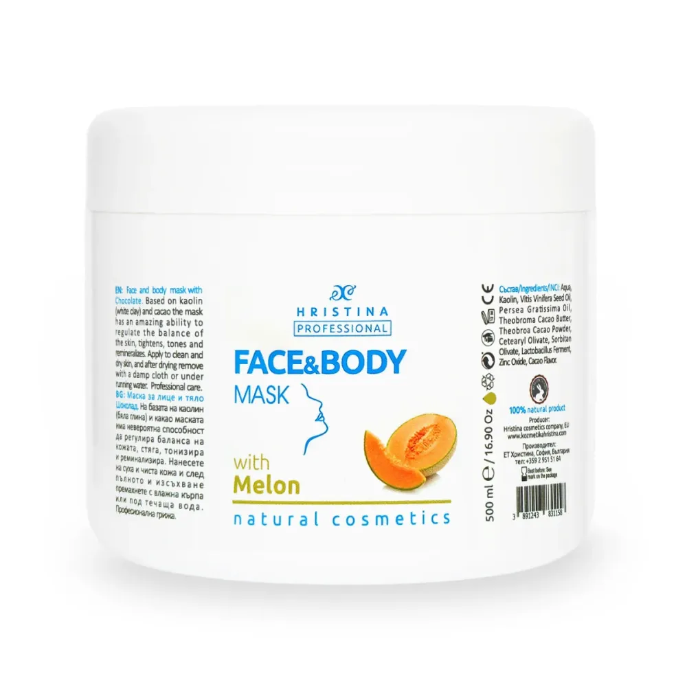 Melon face and body mask, 500 ml