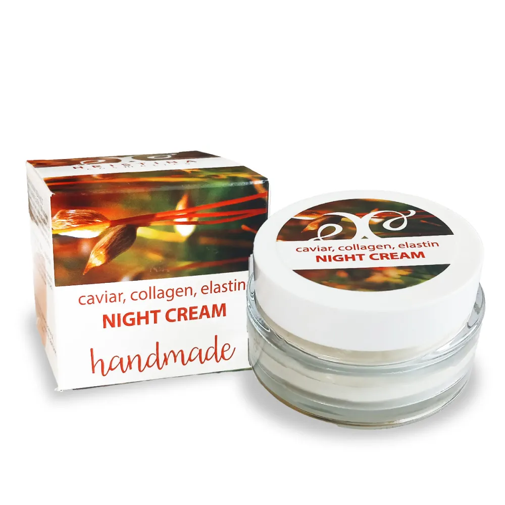 Night cream with caviar, collagen and elastin, 50 ml