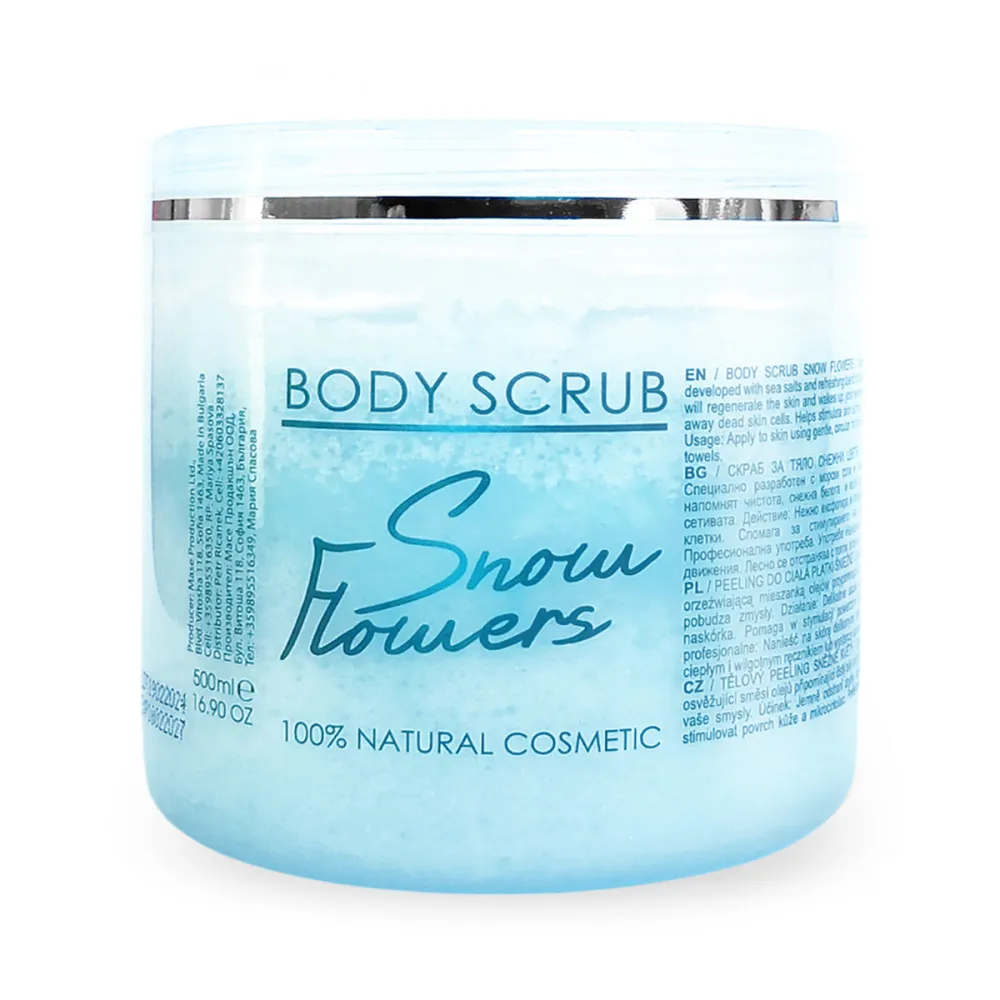 Скраб за тяло Снежни цветя, 500 мл