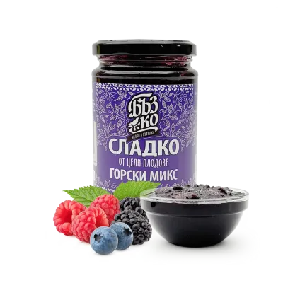 Сладко от цели горски плодове, 380 г