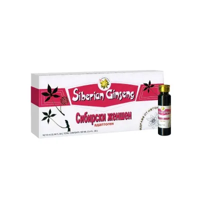 Siberian ginseng, adaptogen, 10 vials