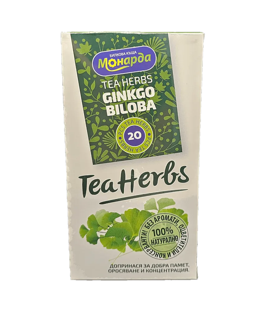 Monarda Ginkgo Biloba, Mint and Green Tea - Tea Bags